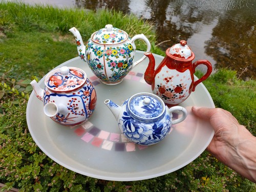Four vintage teapots - four, oriental