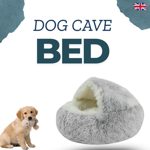 Plush dog cave - plush, bed