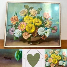 1960s Large Framed Botanical