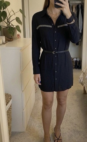 Zara black studded long sleeve - studded, long-sleeve