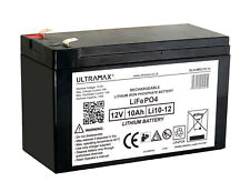 Power wheels Battery - ULTRAMAX 12V 10Ah LITHIUM IRON PHOSPHATE - LiFePO4