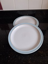 Denby blue linen tea plates - denby,