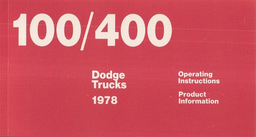 1978 dodge 100 400 - 1978,
