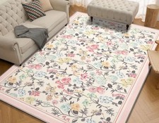 Pastel Colour Extra Large Floral Rug 200x300cms