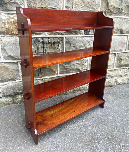 Antique walnut open bookcase - walnut,
