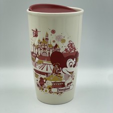 Starbucks • Disneyland • Ceramic Travel Tumbler Mug • Coffee Cup • Disney Parks