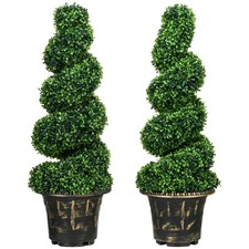 Artificial topiary trees set - artificial,