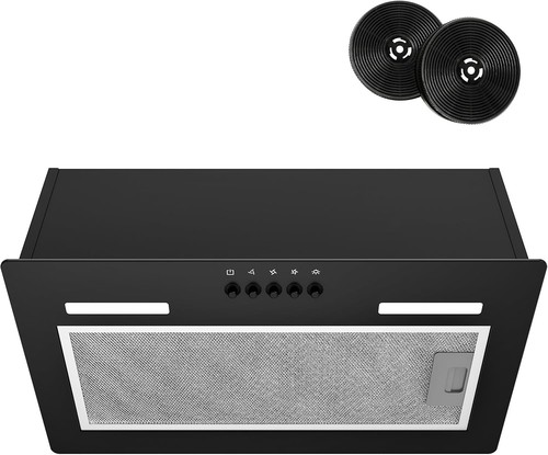 52cm black integrated cooker - black,