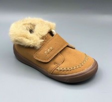 NEW Clarks Doodles "Cuba Enzo Inf"" Girls Tan First Slippers / Shoes UK 7 G