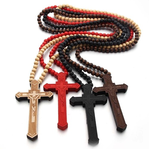 Chain necklace cross pendant - necklace,