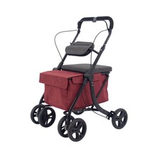 Lightweight Folding Shopping Trolley With Seat
