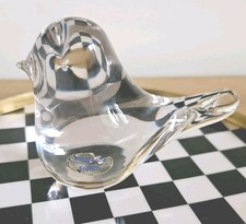 Wedgwood bird paperweight Clear Glass Bird Paperweight RSW70 vgc