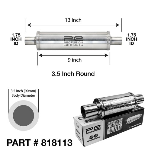 45mm round x - 45mm, 3.5"