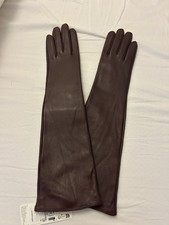 M&S BURGUNDY Leather Long Mid