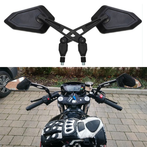 Black motorcycle rearview - black,