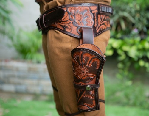 Western double handgun - handgun, holster