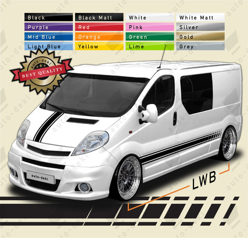 Side stripes bonnet stickers - stripes,