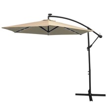 Monster Shop Beige 3m LED Cantilever Parasol - Used - Very Customer Return UVG