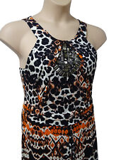 Wallis Womens Maxi Dress size 16 sleeveless Empire Line Embellished Beaded Bnwt