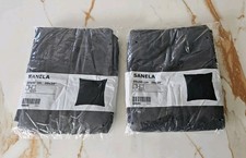 2 X IKEA Sanela Cushion Covers 603.436.46 Dark Blue 100% Cotton.