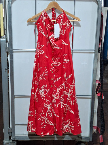 Zara red white floral print - &,