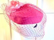 vintage pink pillbox hat vintage wedding hat pink wedding hat