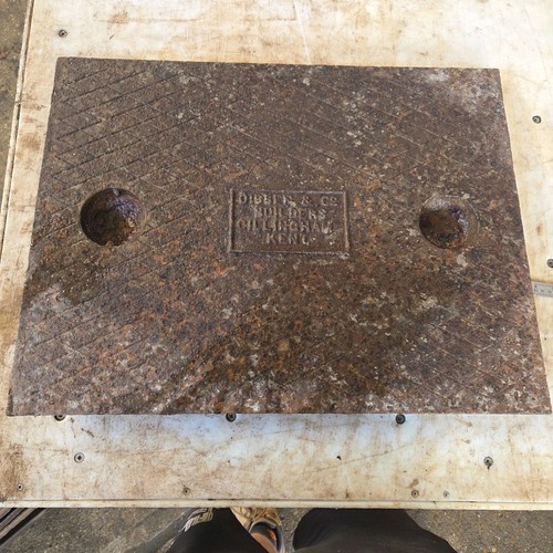 Cast iron manhole cover - iron,