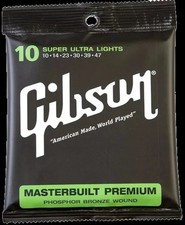 Gibson Acoustic Masterbuilt Premium Phosphor Bronze Guitar Strings 10-47