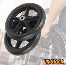 2X Heavy Duty Wheelchair Replacement Front Wheel Smooth Caster Wheel Bearing 8mm