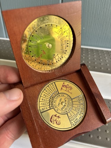 Vintage wooden world time zone - vintage,