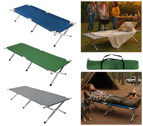 Heavy duty folding camping bed - heavy,