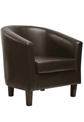Faux leather tub chair - faux,
