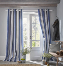 Laura Ashley Ready Made Curtains - Tiverton Denim Blue