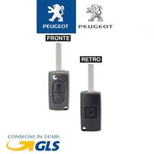 GUSCIO CHIAVE PEUGEOT 407 408 307 308 107 207 TELECOMANDO DUE TASTI CON LOGO*+_