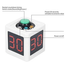 Cube Timer 1.4in 4 Sided Digital Shot Countdown Stopwatch For Private Poker