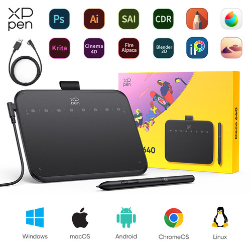 Xppen deco 640 drawing - deco, tablet