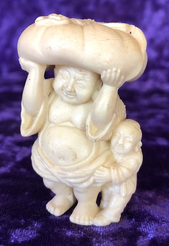 Vintage resin chinese buddha - vintage,