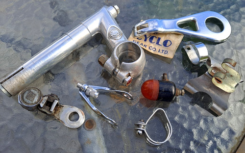 Vintage alloy bicycle stem - alloy,