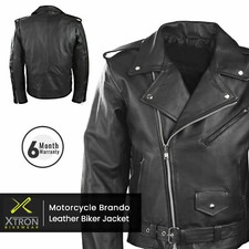 Mens Black Classic Motorcycle