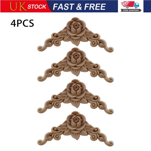 4pcs wooden carved - wooden,