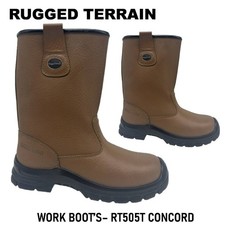 NEW Light Brown Fur Lining / Suede Leather RIGGER BOOT - RT505T CONCORD