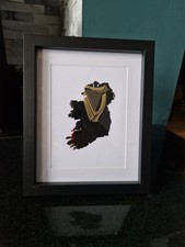 Framed Guinness Artwork – Ireland Silhouette with Logo – Bar / Pub Decor