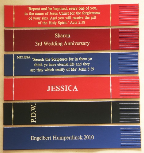 Personalised leather bookmark - leather,
