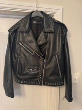 ZARA NWOT Black Faux Leather