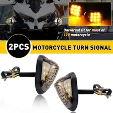 2X LED Motorcycle Turn Signal Blinker Indicator Lights Amber For Kawasaki Suzuki