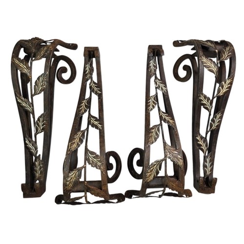 Wrought iron leaf vine shelf - vine,