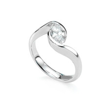 Diamond Ring For Wedding 14k White Gold Lab Grown Marquise 1 Carat IGI