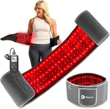 Lifepro Red Light Therapy Belt–Grey, 660/850nm Infrared for Back, Shoulder, Body