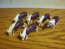 britains vintage farm toys animals lot of Hereford Cows.
