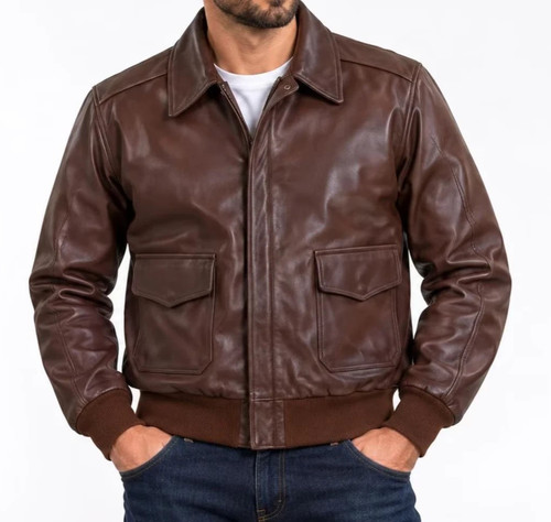 Men brown genuine - brown,